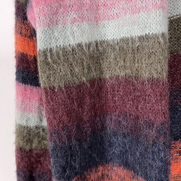 Adyson Parker Wool & Alpaca Blend Colorful Long Cardigan Size Small - Picture 6 of 6
